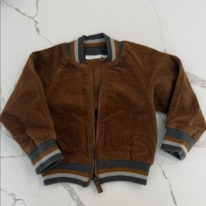 Jamie Kay Brown Corduroy Kids Bomber Jacket